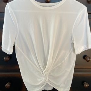 Lululemon White Cresent Tee